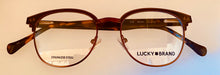 Load image into Gallery viewer, Lucky Brand Mens Ophthalmic Eyeglass Round Brown Metal D306. 49mm

