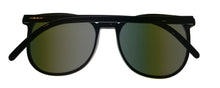 Load image into Gallery viewer, Perry Ellis Mens Sunglass Black Plastic Square, Blue Flash Lens PE57 1
